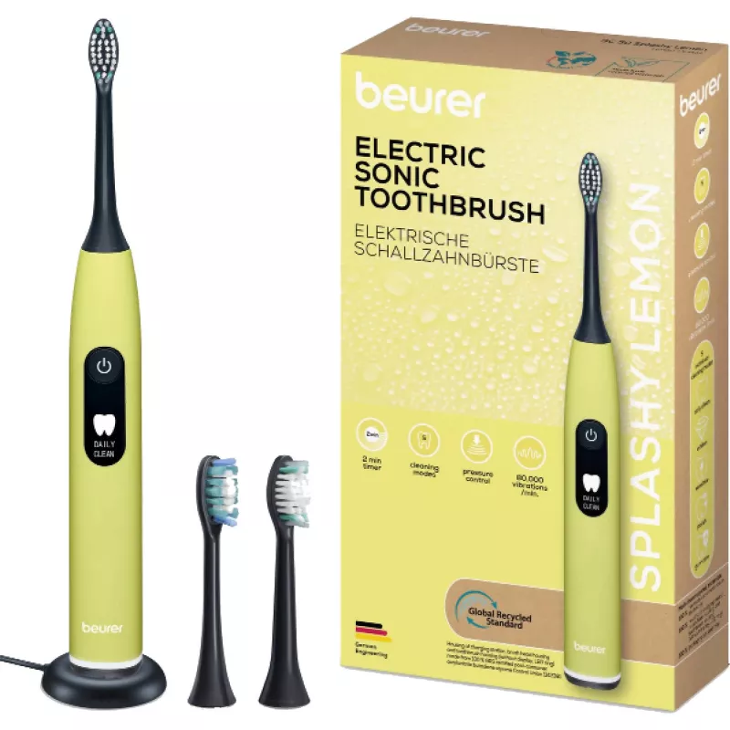 Elektrinis sonic dantų šepetėlis Beurer Splashy lemon SC50 SC50LEMON