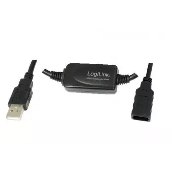 USB laidas LogiLink 15M USB 2.0 M/M juodas