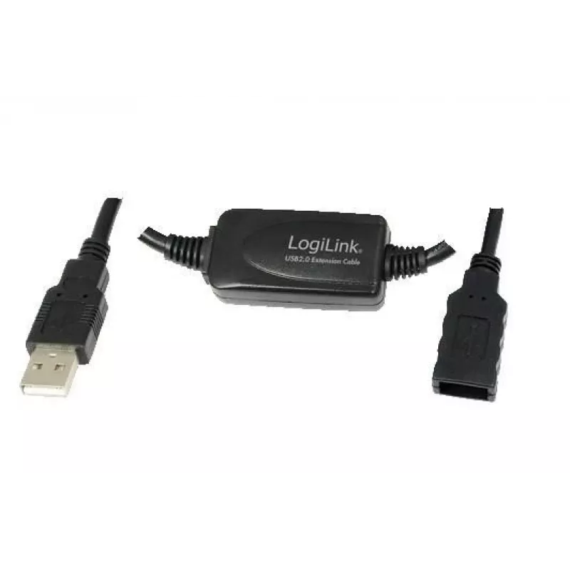 USB laidas LogiLink 15M USB 2.0 M/M juodas