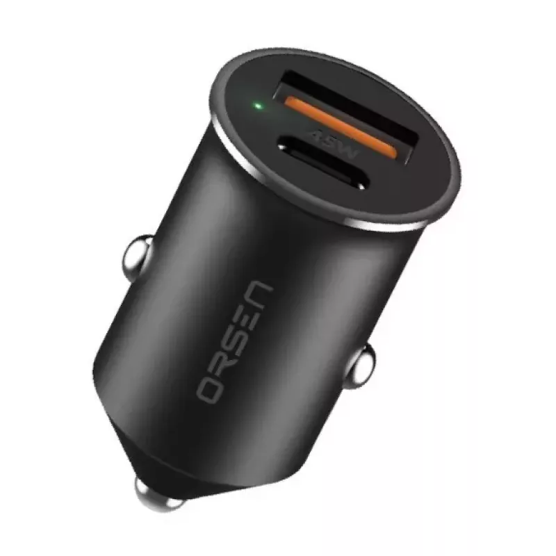 Automobilinis kroviklis Orsen C8 45W — 45W USB-C PD greitas įkrovimas, juodas