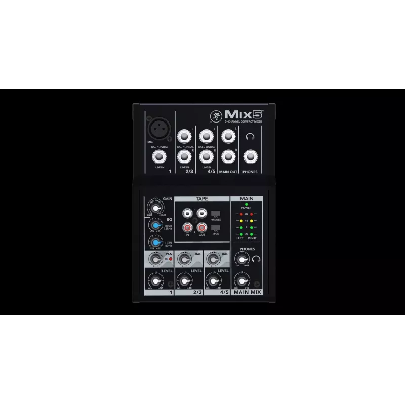 Mackie Mix5 5 kanalai 20 - 30000 Hz juoda