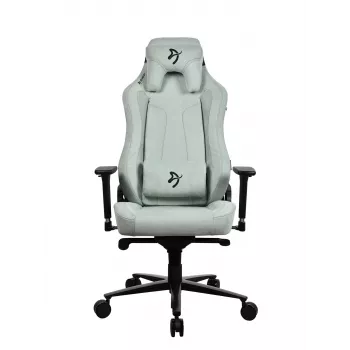 Žaidimų kėdė Arozzi Vernazza SoftFabric Pearl Green — ergonomiška žaidimų kėdė, minkštas audinys