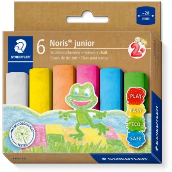 Šaligatvio kreida Staedtler 2365 C6 — Noris junior, įvairių spalvų, skersmuo 20 mm, 1 vnt.