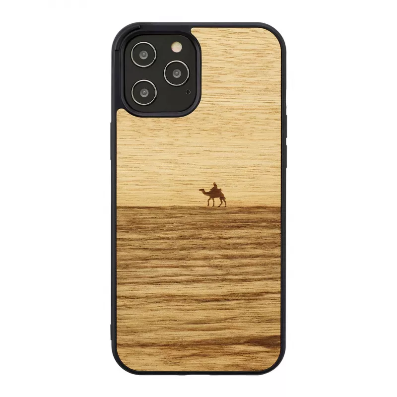 Telefono dėklas Man and Wood skirtas iPhone 12 / 12 Pro — terra Juoda