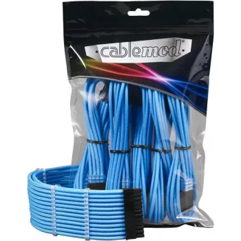 Kabelio prailginimo rinkinys DIGITUS Pro ModMesh 12VHPWR Light Blue — 12VHPWR GPU maitinimo kabelio prailginimas