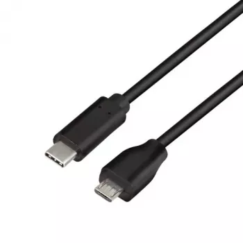 Logilink - USB laidas - USB 2.0 Type C (kištukas) į Micro-USB 2.0 (kištukas) - USB 2.0 - 15 V - 3 A - 1 m - Juoda (CU0197)
