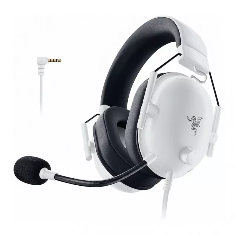 JuodaShark V3 X Hyperspeed for PlayStation, žaidimų ausinės, baltos, 2,4 GHz siųstuvas, Bluetooth, USB