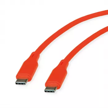 ROLINE USB 2.0 laidas C-C ST/ST silikoninis 60W 1m oranžinis - Laidas - Skaitmeninis/Duomenų (11.02.9124)