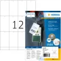 Patikimos etiketės HERMA A4 52,5x93,5 mm baltas popierius neklijuojamos 1200 vnt.