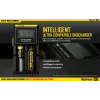 Baterijų įkroviklis Nitecore D2 — 2 lizdų įkroviklis AA/AAA/AAAA/C baterijoms, 100–240 V įvestis, 4,2 V išvestis, juodas