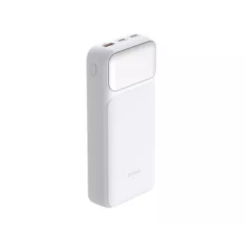 Išorinė baterija D-Link DPP-201 — 20000 mAh, 1× USB-A, 2× USB-C, balta