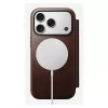 Mobiliojo telefono dėklas Nomad Modern Leather Folio, skirtas iPhone 17 Pro, oda/aliuminis, 16 cm (6,3 colio) rudas, 4 kortelių skyreliai
