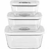 Rommelsbacher Vakuuminio sandariklio stiklinis indų rinkinys VCG 1, 3 vnt. (350 ml, 670 ml, 1100 ml), permatomas