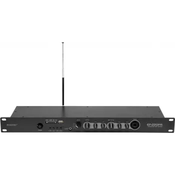 Pirminis stiprintuvas Omnitronic EP-220PR su MP3 grotuvu ir FM radiju