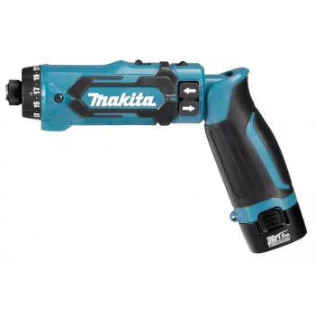 Akumuliatorinis atsuktuvas / smūginis suktuvas Makita DF012DSE 650, 200 juoda, mėlyna