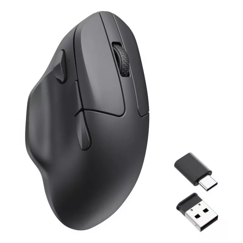 Belaidė pelė Keychron M7 8K juoda — kompaktiškas ergonominis dizainas, įkraunama