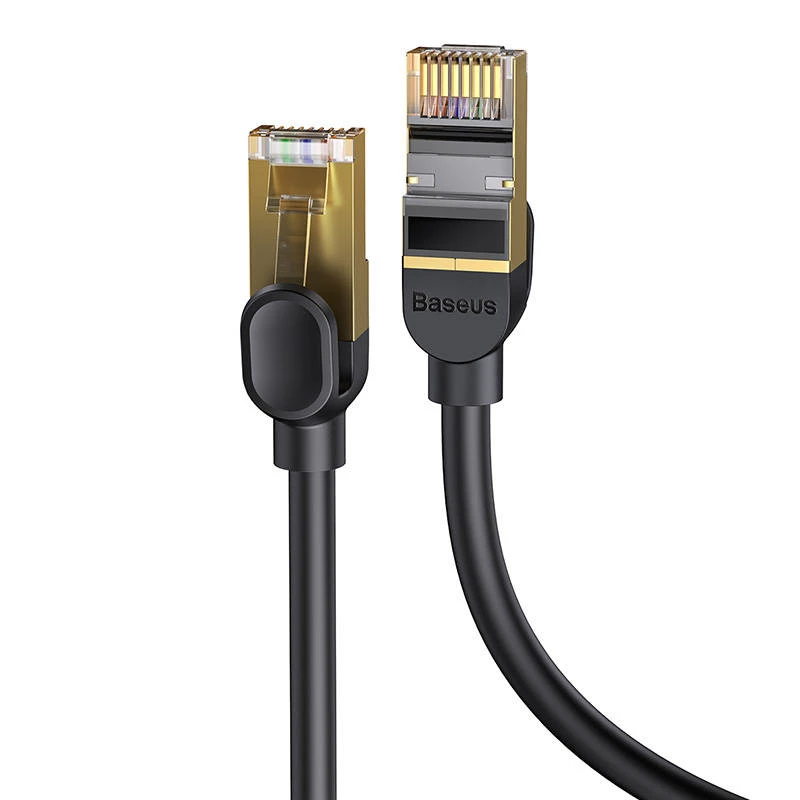 Baseus Ethernet RJ45, 10Gbps, 1m tinklo laidas (juodas)