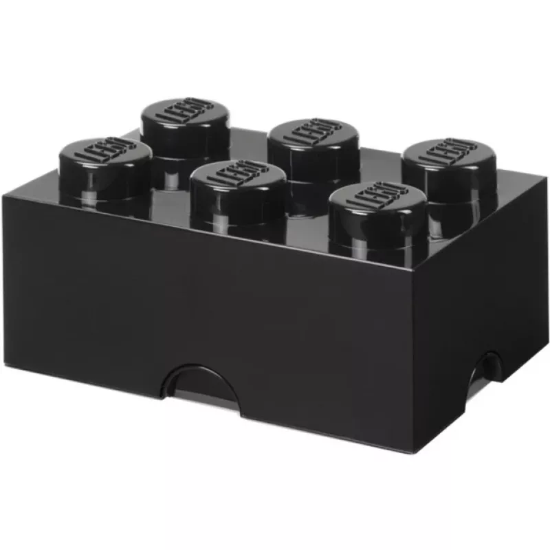 LEGO Storage Brick 6 , laikymo dėžutė juoda