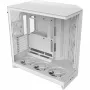 PC Midi Tower korpusas NZXT H9 Flow RGB+ — baltas, palaiko ATX/EATX/Micro-ITX, grūdintas stiklas, 3x140 mm priekiniai + 1x120 mm galinis ventiliatoriai