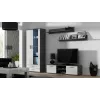 Cama TV stovas SOHO 140 pilkas/baltas blizgus