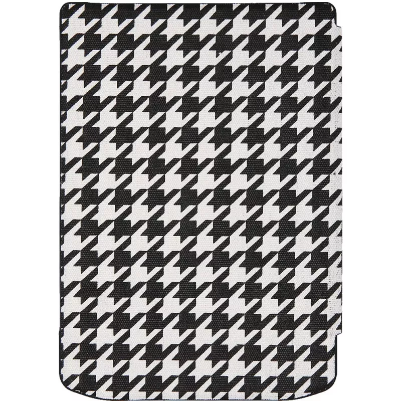 Dėklas-knygutė 6 colių el. knygų skaityklėms PocketBook Shell — juoda/balta, 112×160×12,5 mm