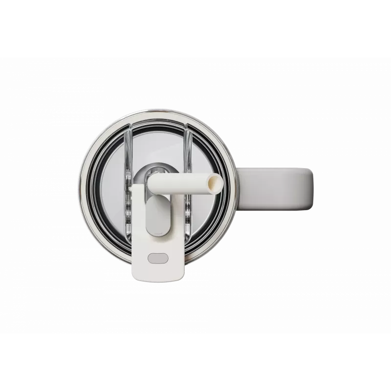 Termo puodelis su šiaudeliu Xiaomi Straw Mug White 1 L — nerūdijančio plieno vidus, sandarus, 240×132×97 mm