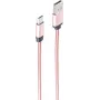 USB laidas ShiverPeaks BS14-11002 1m USB A Micro-USB B Rožinis auksas