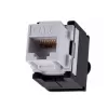 Keystone lizdas A-LAN MKB-U6-1 — RJ45 U/UTP Cat6, 22/26 AWG, juodas/baltas ABS korpusas