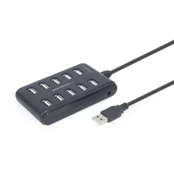 USB šakotuvas Gembird UHB-U2P10P-01 — 10 prievadų USB 2.0 šakotuvas