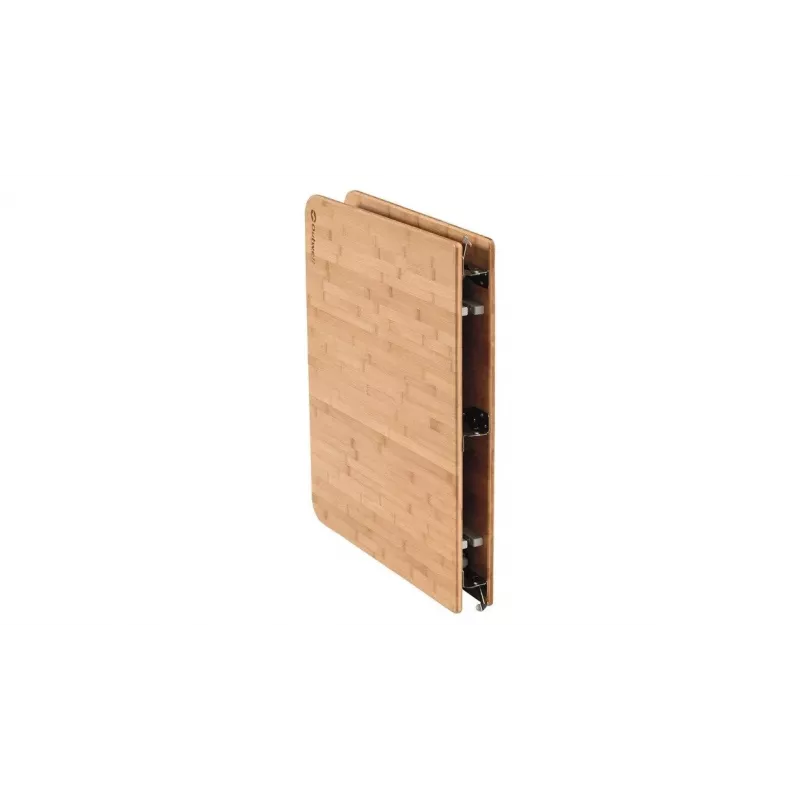 Outwell Custer L Brown stovyklavimo stalas — Bambuko viršus, Aliuminio rėmas, 700×1200 mm, 11,5 kg