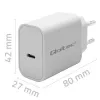 QOLTEC Super Quick PD Charger 20W USB-C (5V/12V) – Nešiojamasis greitasis įkroviklis