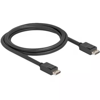 Delock DisplayPort kabelis – DisplayPort (M) užfiksuotas prie DisplayPort (M) užfiksuoto – DisplayPort 2.1 – 1,8 m – palaiko 16K 60 Hz (15 360 x 8640), iki 80 Gbps duomenų perdavimo greičio