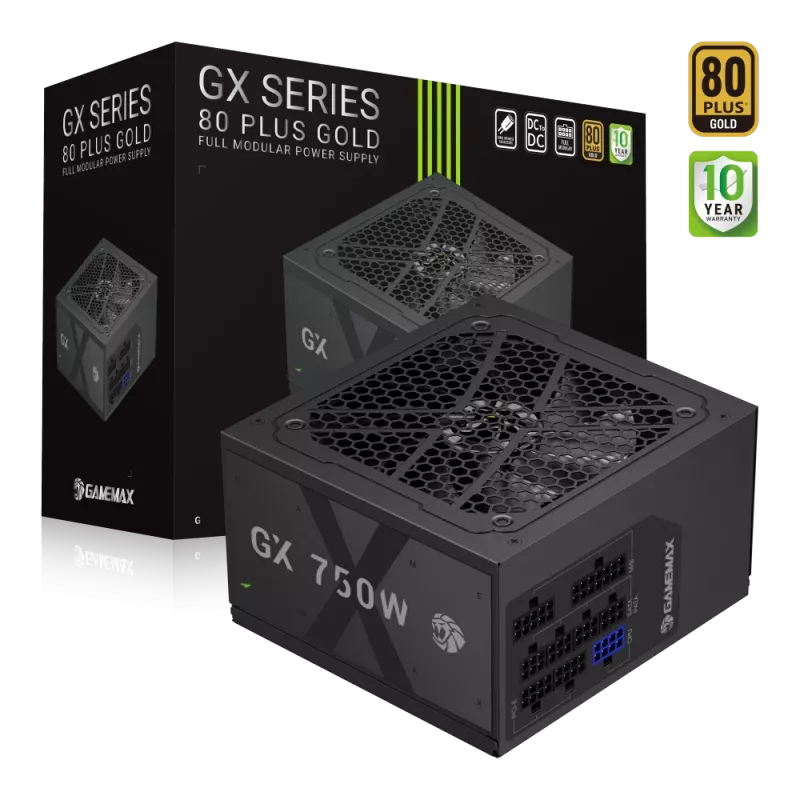 Gamemax maitinimo blokas, 80 PLUS, Auksinis | GX 750GF | 750 W