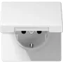 JUNG LS 1520 BFKL WW SCHUKO lizdas su atverčiamu dangteliu, baltas