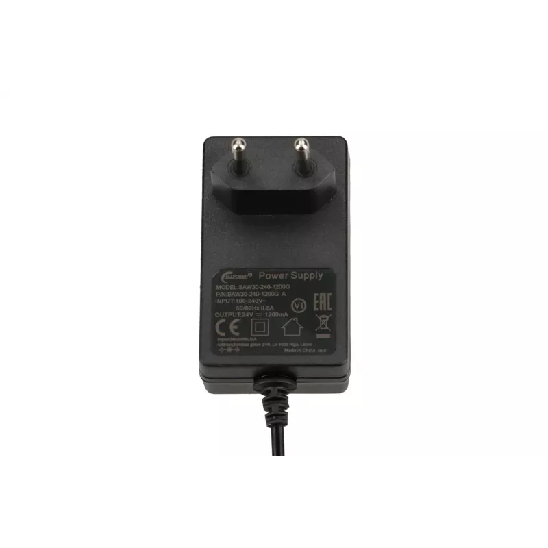 MikroTik SAW30-240-1200GA maitinimo adapteris, skirtas naudoti patalpose, 29 W, įvestis 100–240 V, juodas