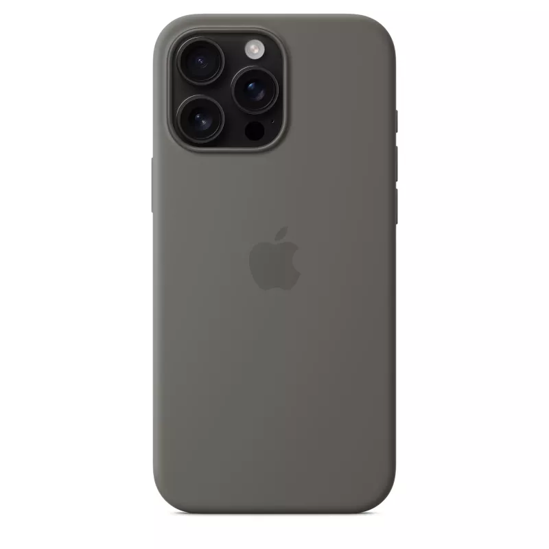 Silikono dėklas su „MagSafe“, skirtas „iPhone 16 Pro Max“ – pilkai akmeninė spalva