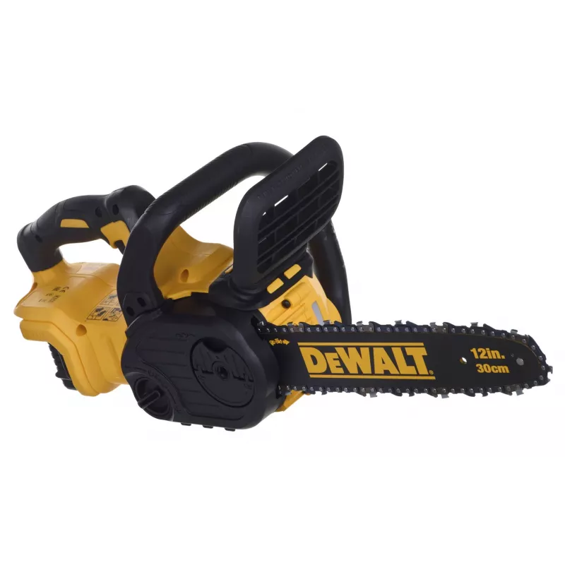 Grandininis pjūklas DeWalt DCM565P1 — belaidis, 30 cm juosta, 5 Ah baterija, 0,12 L alyvos bakelis