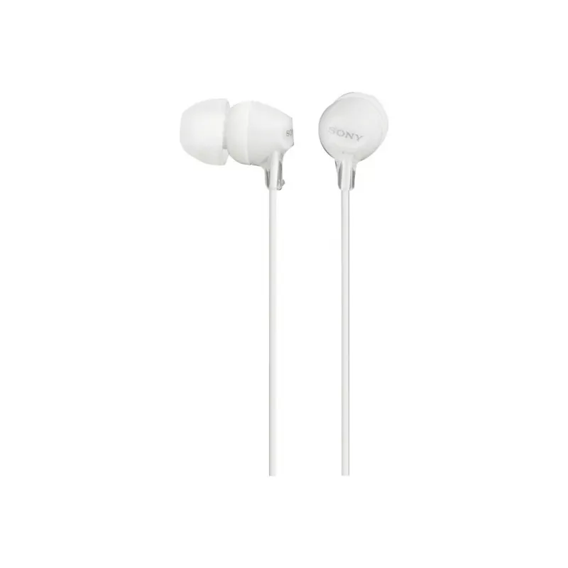 Sony MDR-EX15LP, Laidinis, 8 - 22000 Hz, Muzika, 3 g, Ausinės, Balta