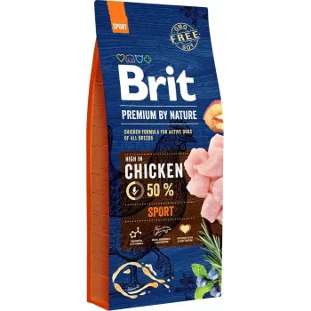 BRIT Premium by Nature Sport Chicken - sausas šunų ėdalas - 15 kg