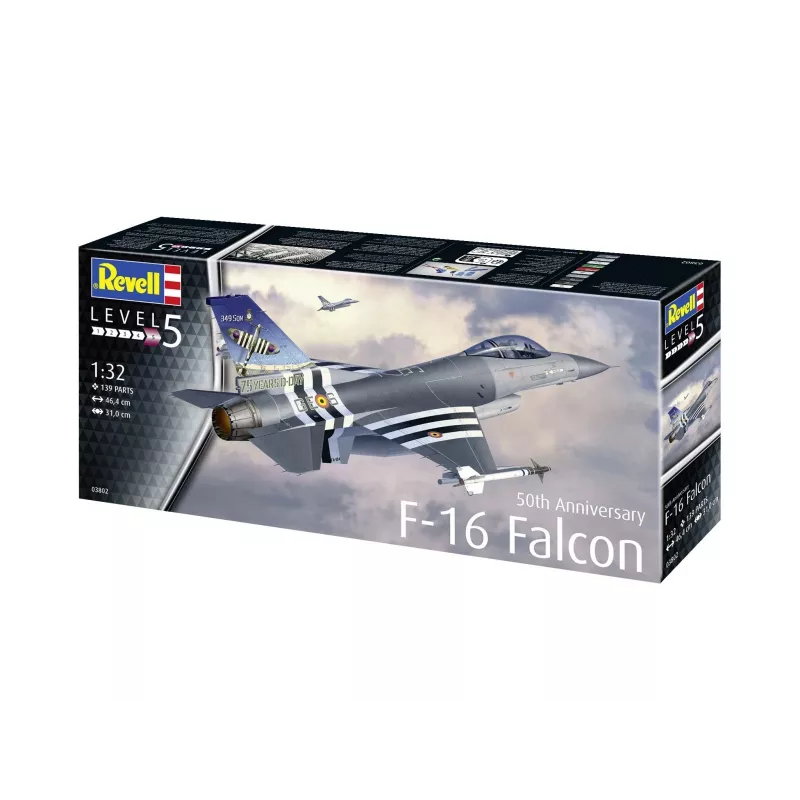 Plastikinis lėktuvo modelis REVELL F-16 Falcon 50-mečio rinkinys masteliu 1:32