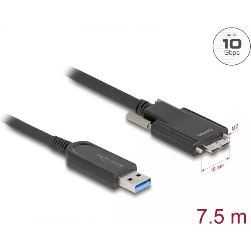 Aktyvus optinis kabelis DeLOCK 83212 USB 10 Gbps Type-A į Micro-B 7,5 m