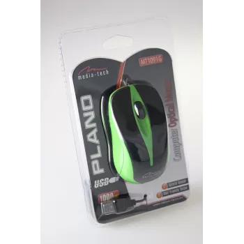 Wired Optical pelė 800dpi Juoda & green MT1091G