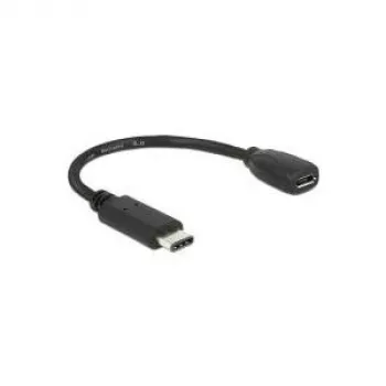 USB laidas DeLOCK 65578 USB 2.0 0,15 m USB C Micro-USB B Juodas