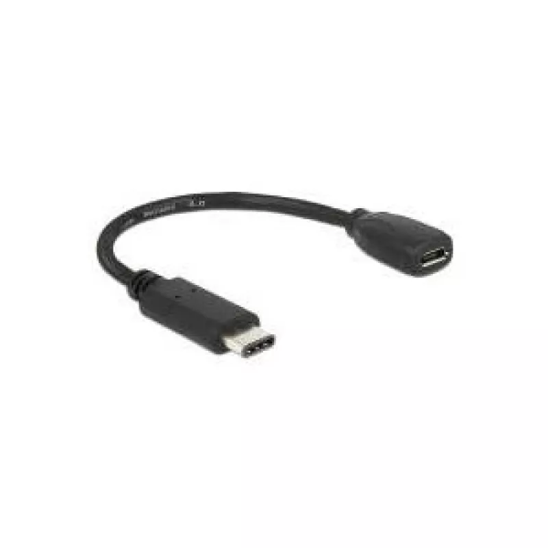 USB laidas DeLOCK 65578 USB 2.0 0,15 m USB C Micro-USB B Juodas