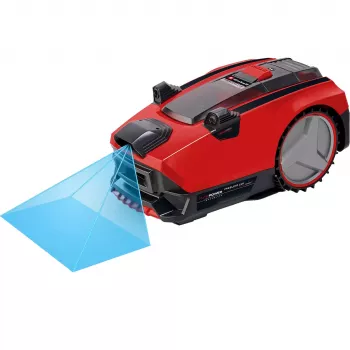 Power X-Change Robot Mower FREELEXO CAM PLUS 600 (raudona/juoda, Li-Ion Battery Plus 4,0Ah, kamera + jutiklis)
