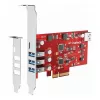 Inateck PCIe plokštė USB 3.2 G2, 2 USB C, 6 USB A prievadai 16 Gbps - valdiklis