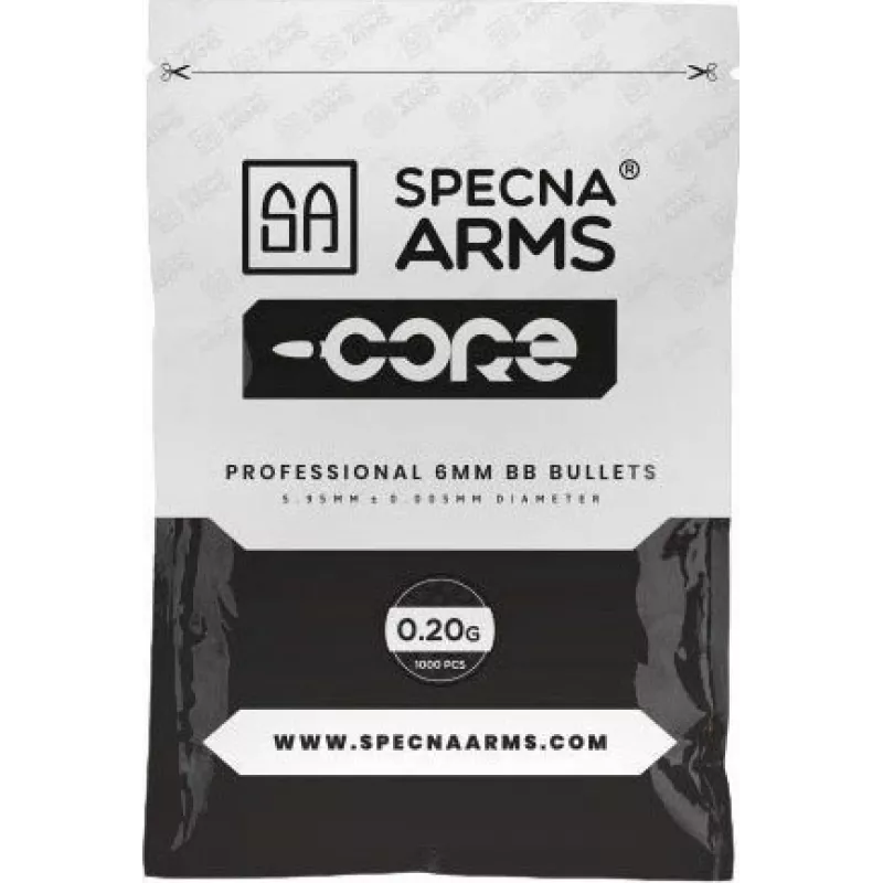 Airsoft BBs ASG Specna Arms CORE 0,20 g 6 mm (5,95 mm) 1000 vnt. — polimeriniai balti šratai