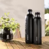 Butelis karbonizatoriui BRITA 118440 — nerūdijantis plienas, 1 l, tinkamas plauti indaplovėje, ergonomiškas (93×93×305 mm)