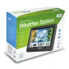 Hygrometer Thermometer GreenBlue GB540 — indoor 0–50°C / outdoor -20–65°C, DCF laikrodis, lauko jutiklis 60 m, juodas