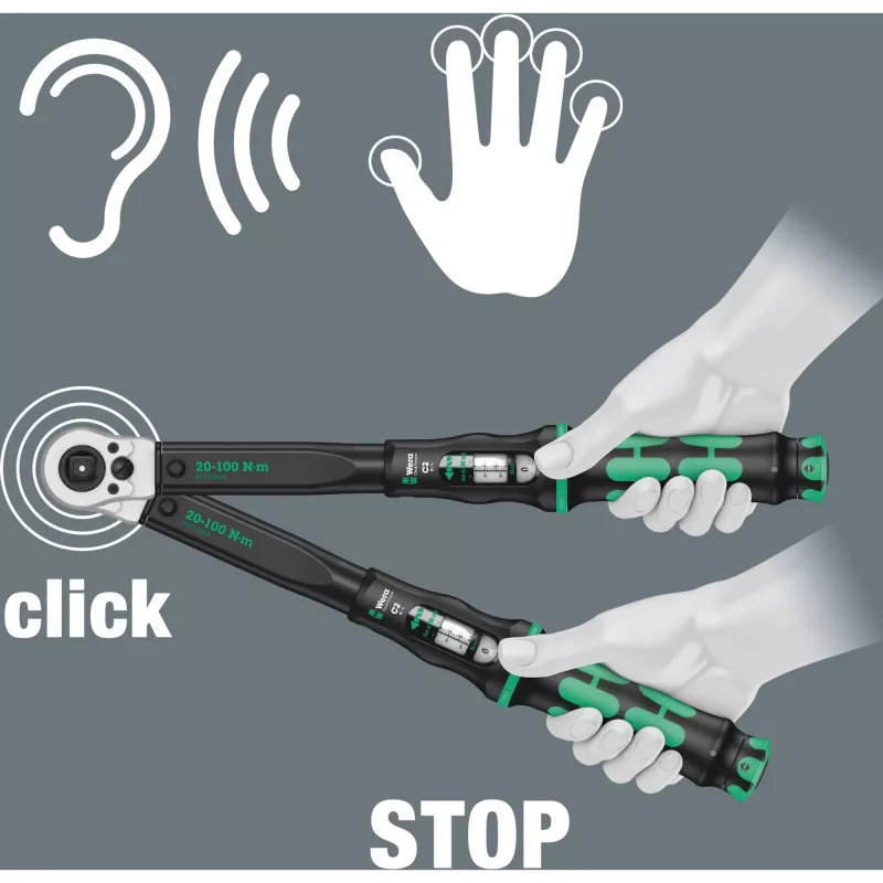 Click-Torque C 2 R/L 05075625001 dinamometrinis veržliaraktis 1/2 12,5 mm 20–100 (05075625001)
